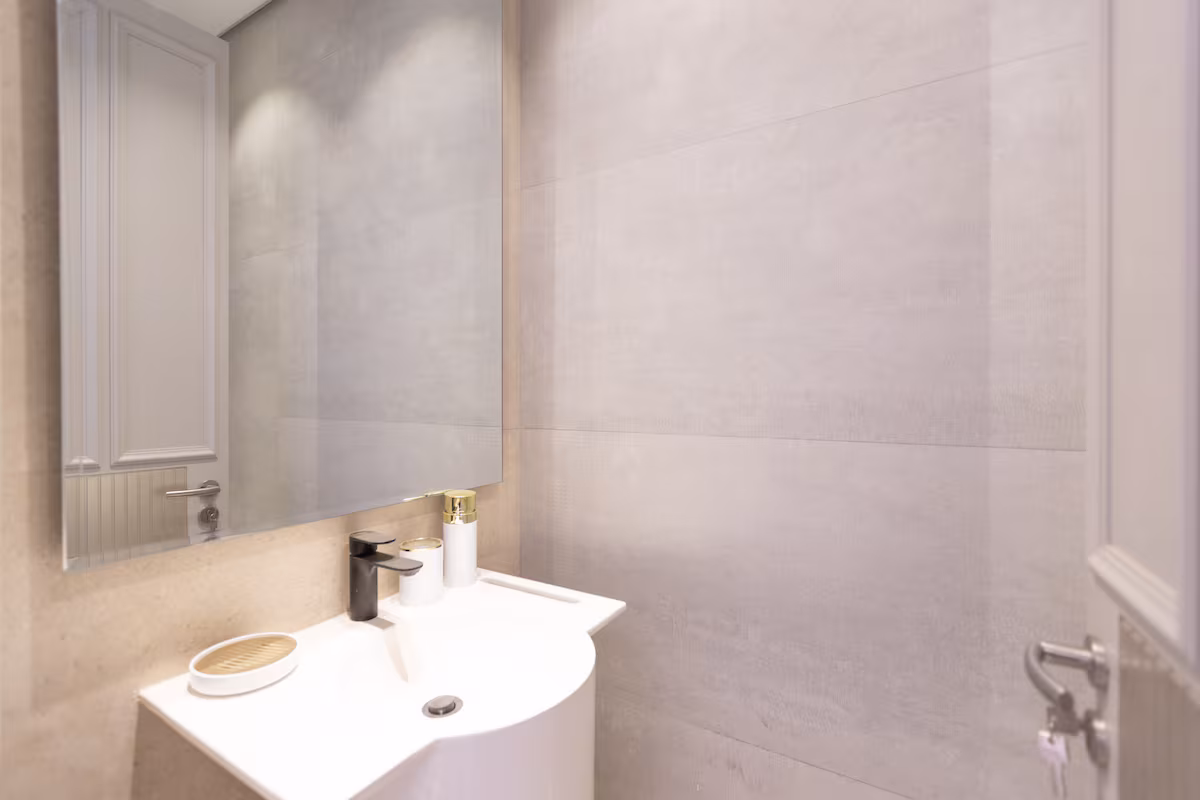 Poolside 3BR | Garden Level | Al-jazi JW Marriott — Half Bathroom 1 in First New Cairo, Egypt — photo 2