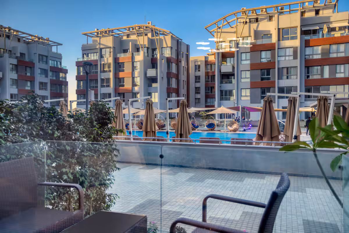 Poolside 3BR | Garden Level | Al-jazi JW Marriott — Exterior in First New Cairo, Egypt — photo 3