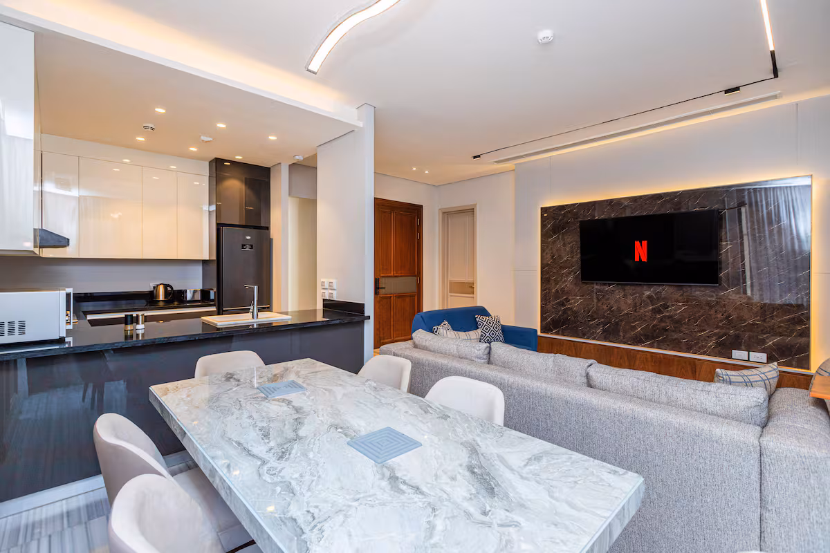 Elegant 2BR Residence | Al Jazi by JW Marriott — Dining Area in First New Cairo, Egypt