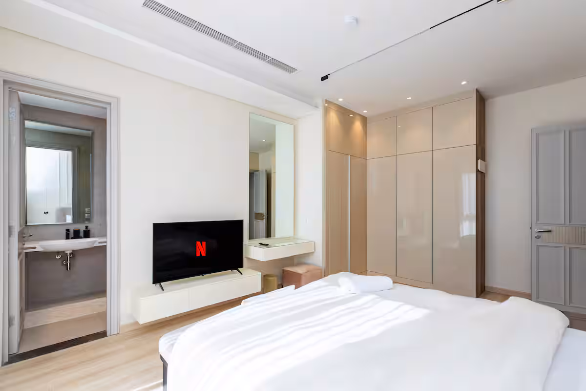 Elegant 2BR Residence | Al Jazi by JW Marriott — Bedroom 1 in First New Cairo, Egypt