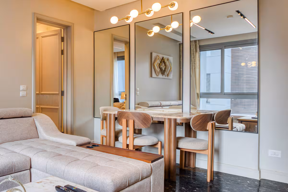 Elegant 1BR Pool View Suite |Aljazi by JW Marriott — Dining Area in First New Cairo, Egypt