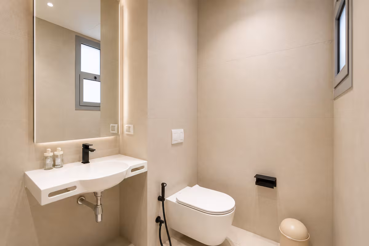 Luxury 1BR at JW Marriott Residences | Al Jazi — Half Bathroom 1 in New Cairo, Egypt