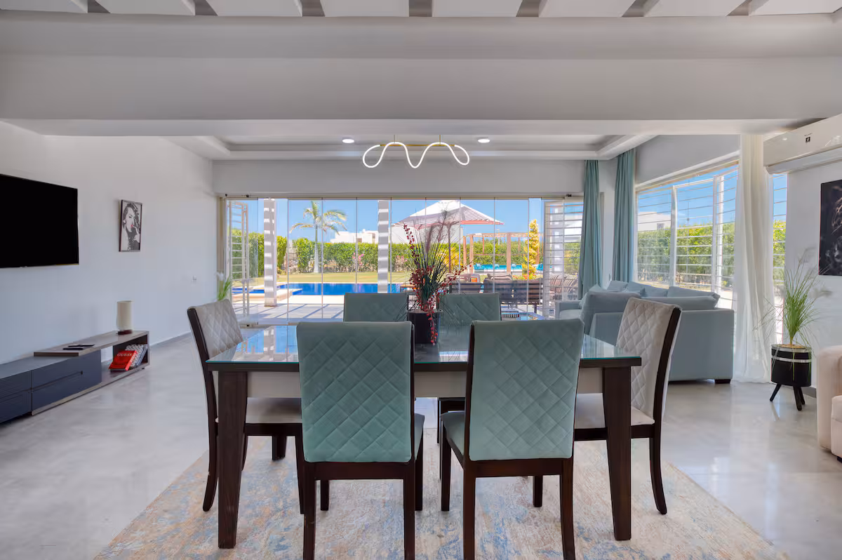 4-BR Masters Villa | Huge Private Pool | Hacienda — Dining Area in Al ‘Alamayn, Marsa Matrouh, Egypt
