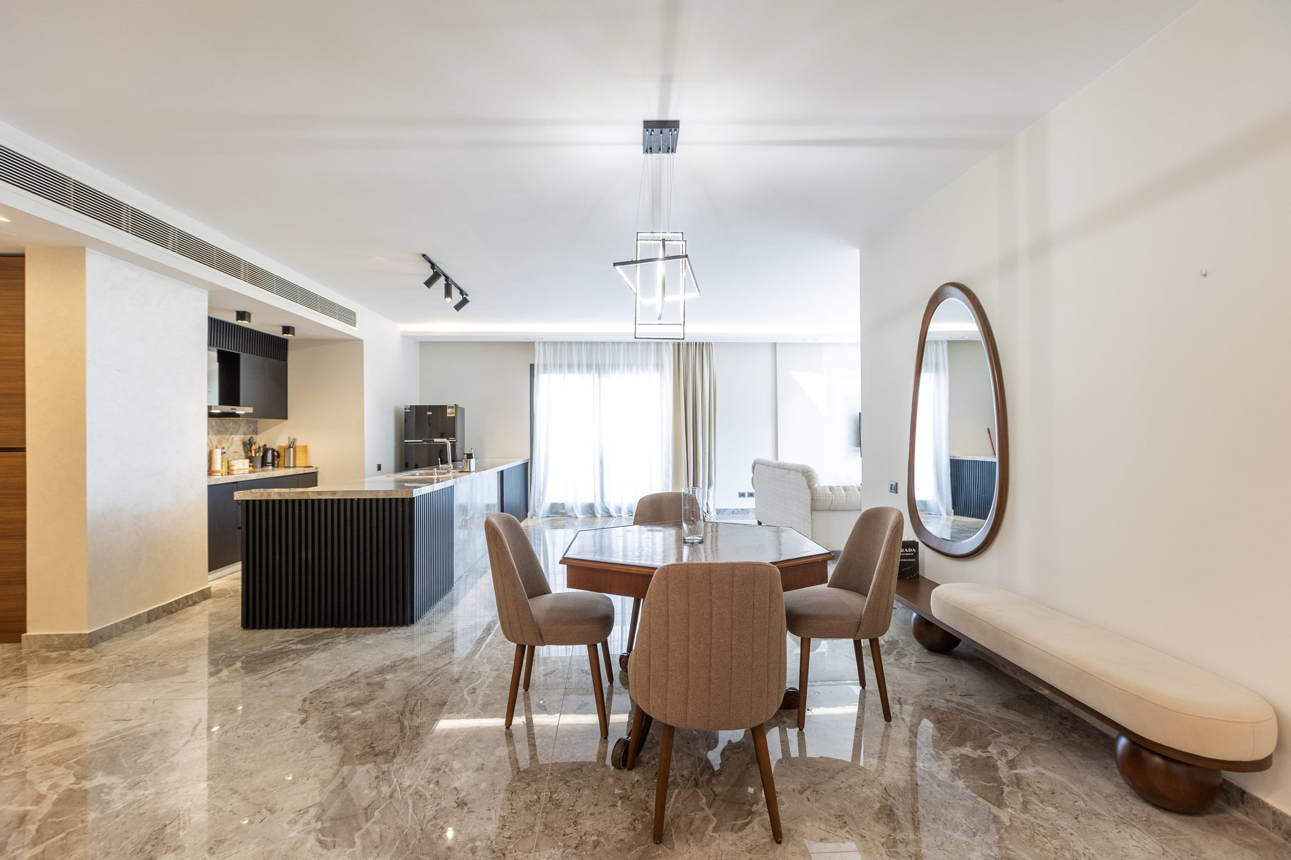 Panoramic Pool View | 3-BR Apartment | Silver Palm — Dining Area in New Cairo , Cairo, Egypt