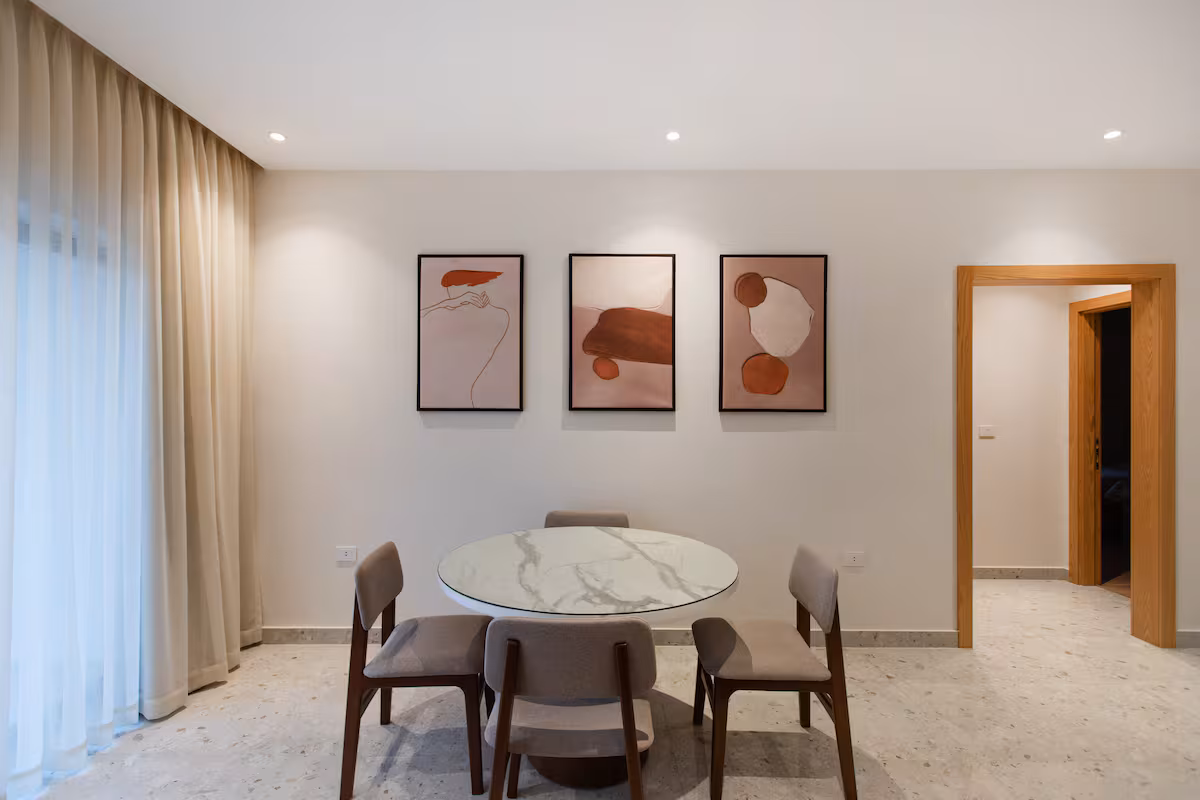 Elegant 2BR Apartment | Lake View Residence — Dining Area in First New Cairo, Egypt