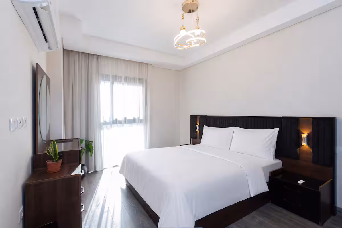 Luxury 3BR Haven Overlooking Green Views -ZED West — Bedroom 1 in Sheikh Zayed City, Egypt
