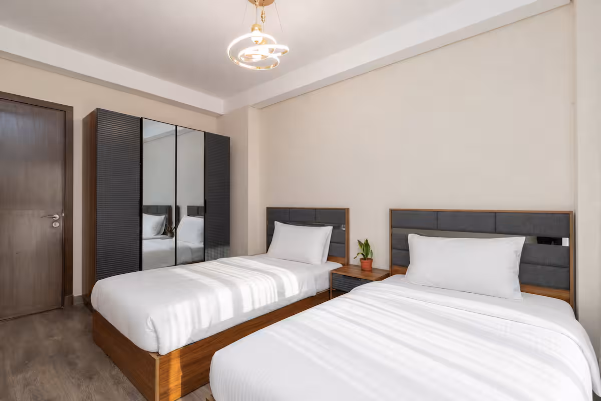 Luxury 3BR Haven Overlooking Green Views -ZED West — Bedroom 3 in Sheikh Zayed City, Egypt