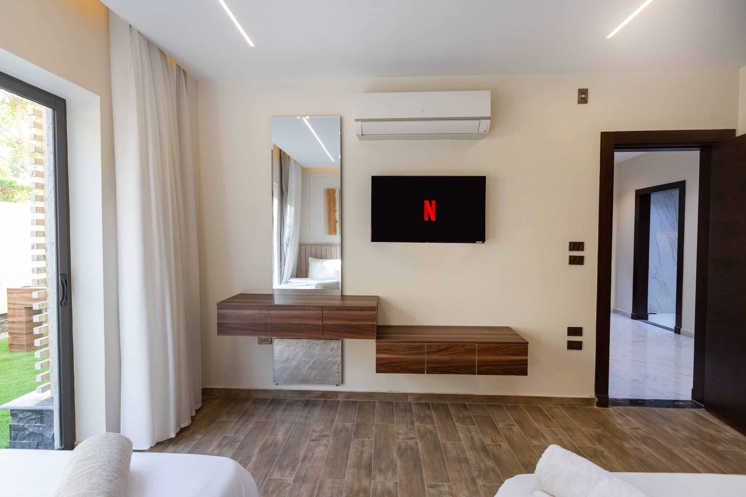 Private Pool 2BR Retreat in Lake View Residence — Bedroom 1 in New Cairo , Cairo, Egypt — photo 3