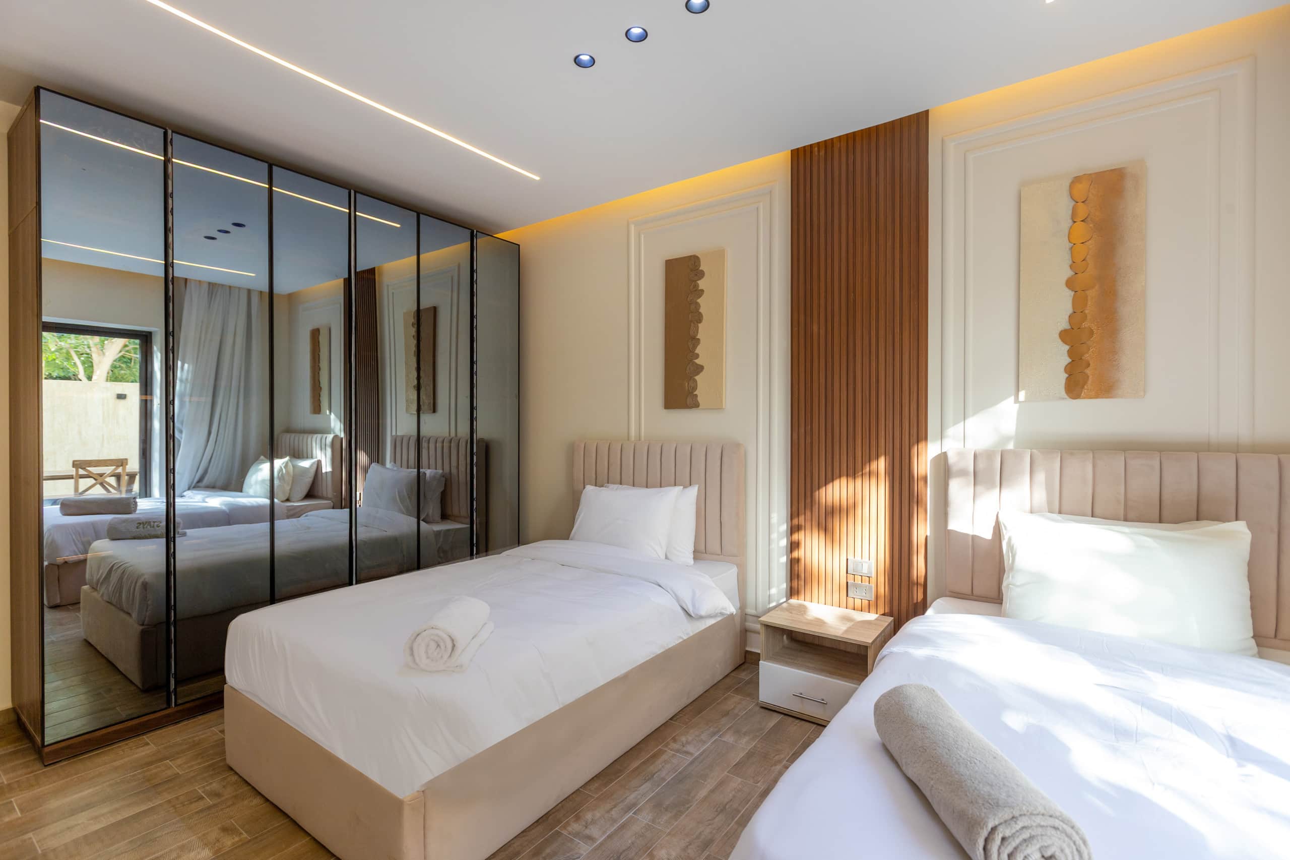 Private Pool 2BR Retreat in Lake View Residence — Bedroom 2 in New Cairo , Cairo, Egypt — photo 3