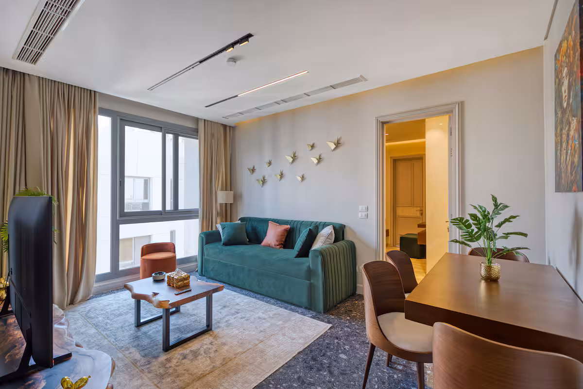 Luxury Pool View Suite at JW Marriott Residences — Living Room in First New Cairo, Egypt — photo 2
