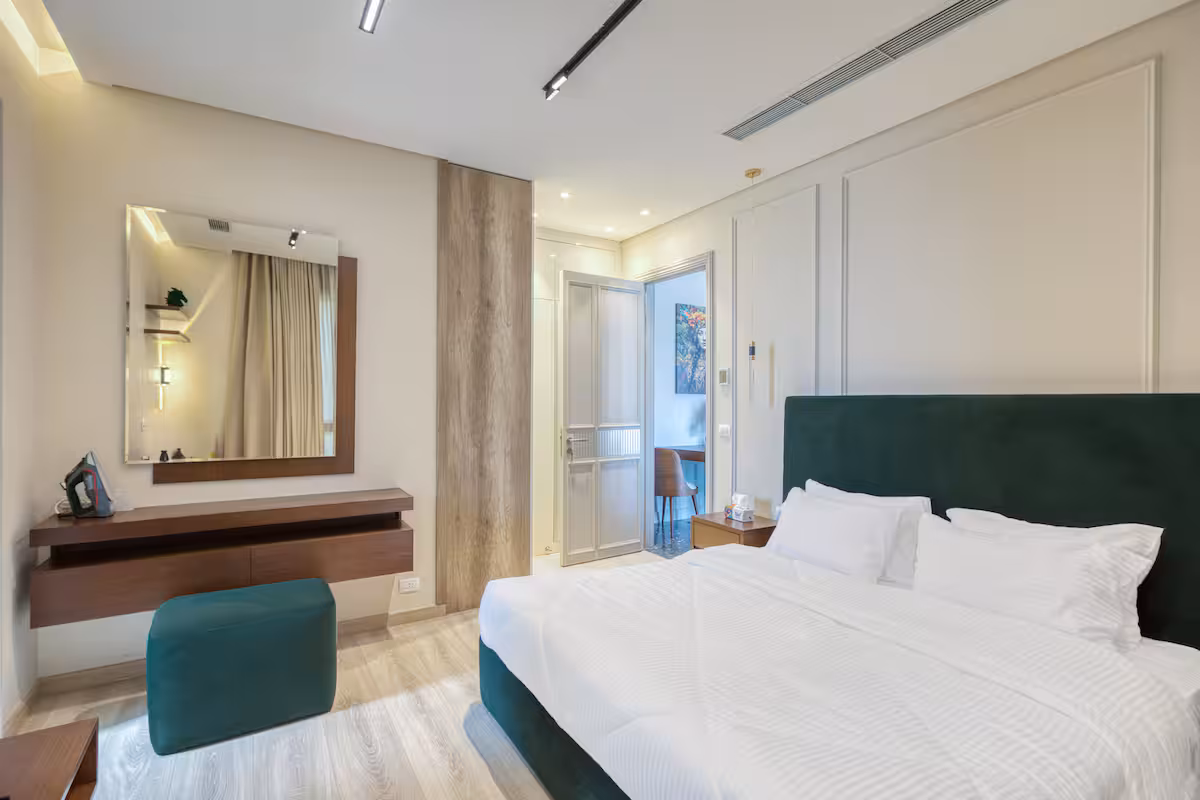Luxury Pool View Suite at JW Marriott Residences — Bedroom 1 in First New Cairo, Egypt — photo 3