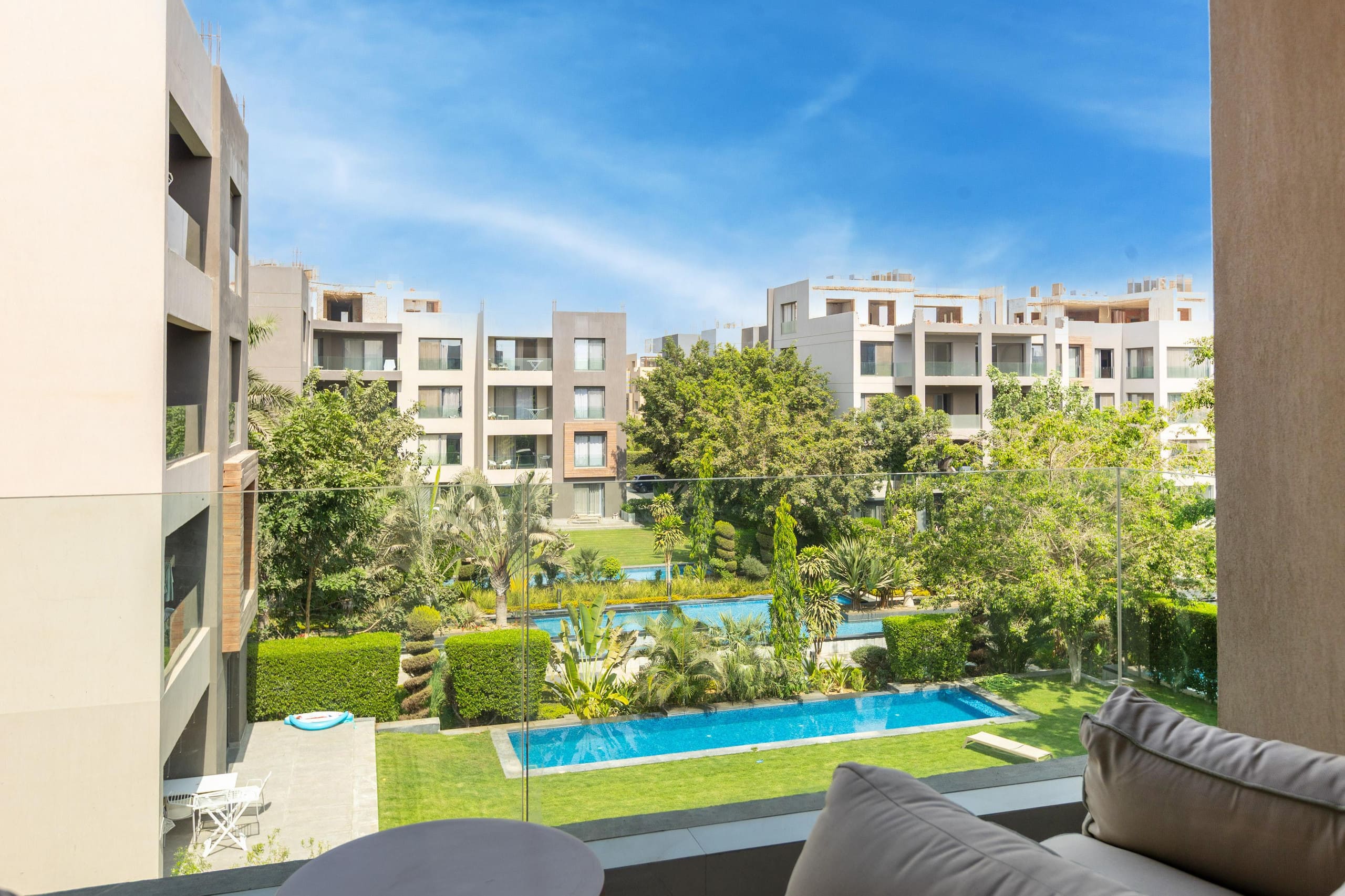 High-End Chic 2BR Haven | Silver Palm | New cai — Balcony in New Cairo , Cairo, Egypt