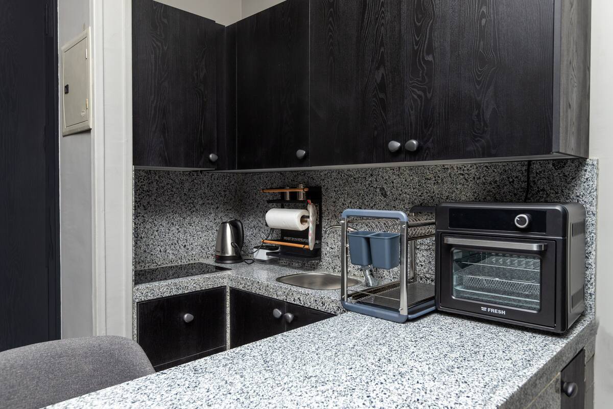 Maisonette Boutique Studio | Waterway Front — Full Kitchen in First New Cairo, Egypt