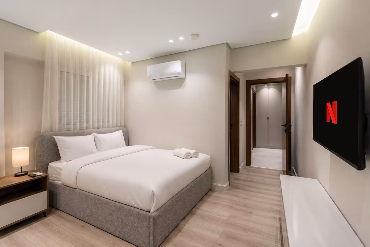 Modern Elegance in Almaza | Premium 2-BR Apartment — Bedroom 1 in Heliopolis, Egypt