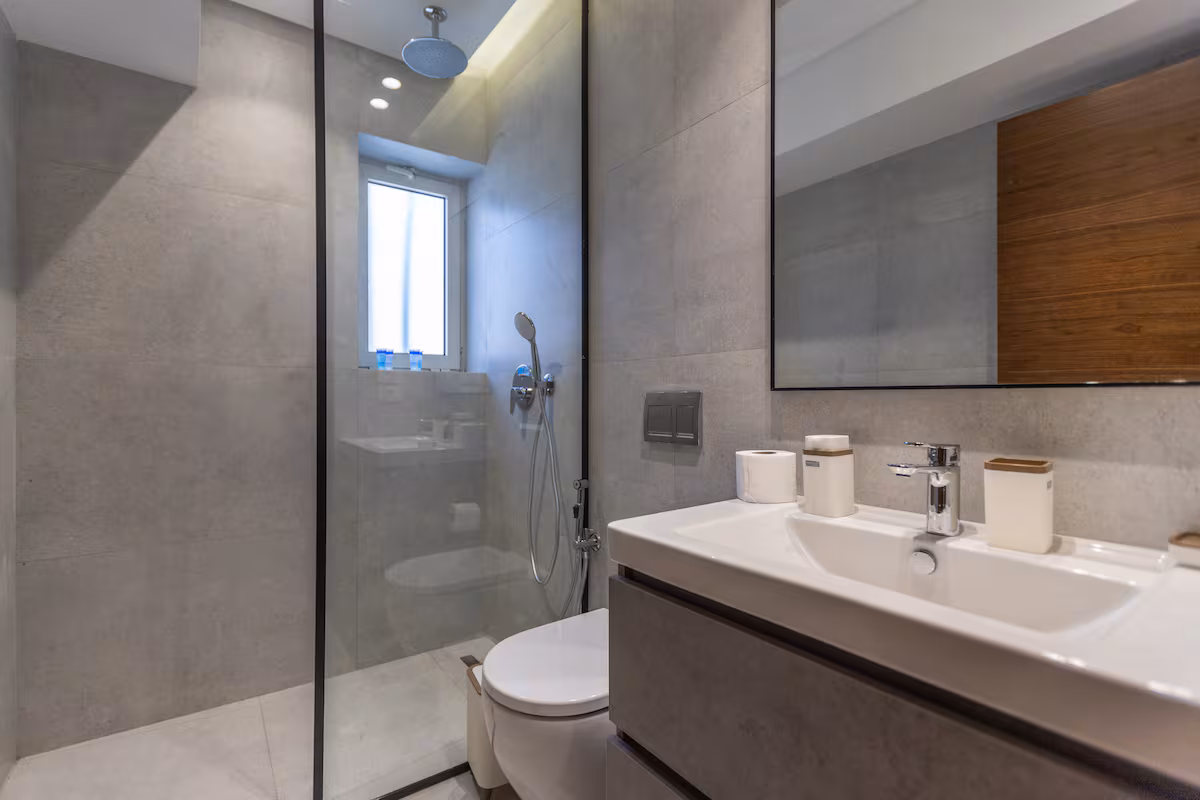 Modern Elegance in Almaza | Premium 2-BR Apartment — Full bathroom 1 in Heliopolis, Egypt