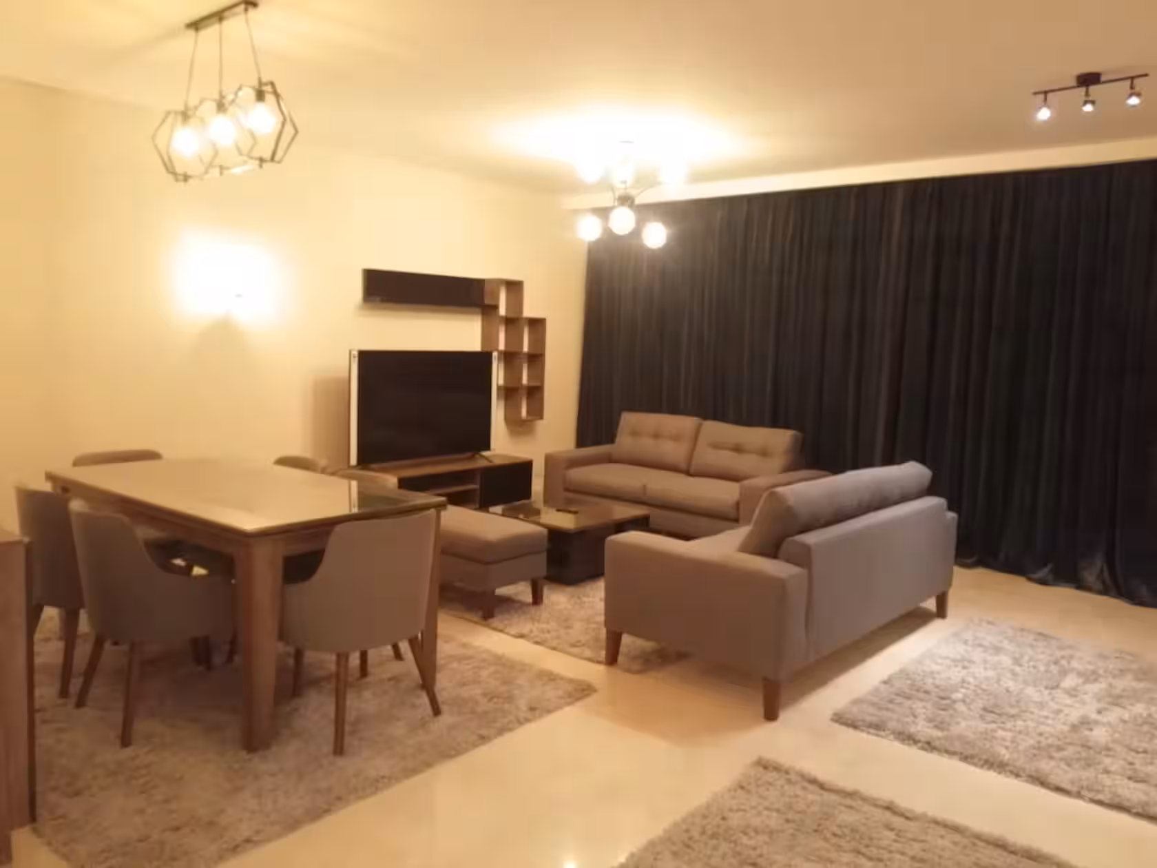 Pool Side New 2-bed Luxury Gated 90 Avenue TBK AUC — Living Room in First New Cairo, Egypt