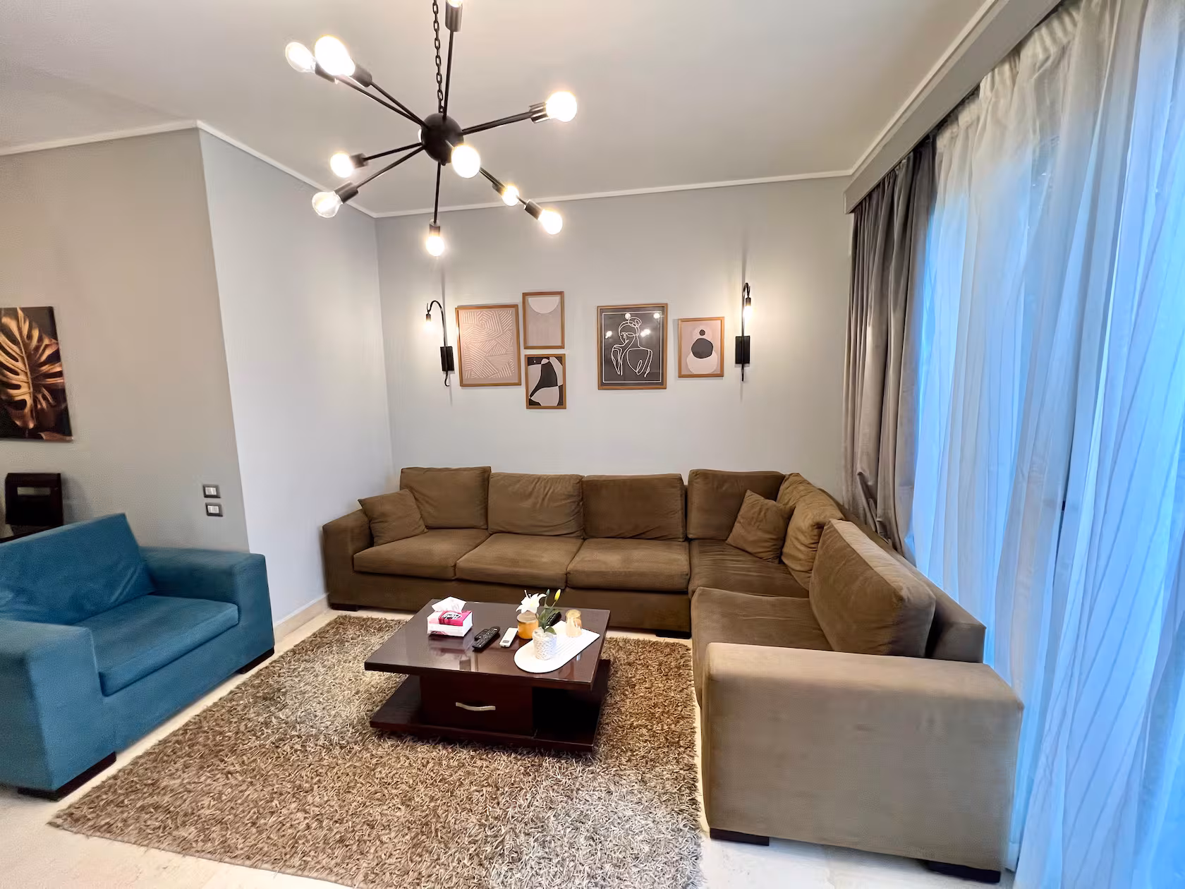 New Cairo Quite 1-bed w/ Garden - Palm Hills *PR* — Living Room in New Cairo, Egypt