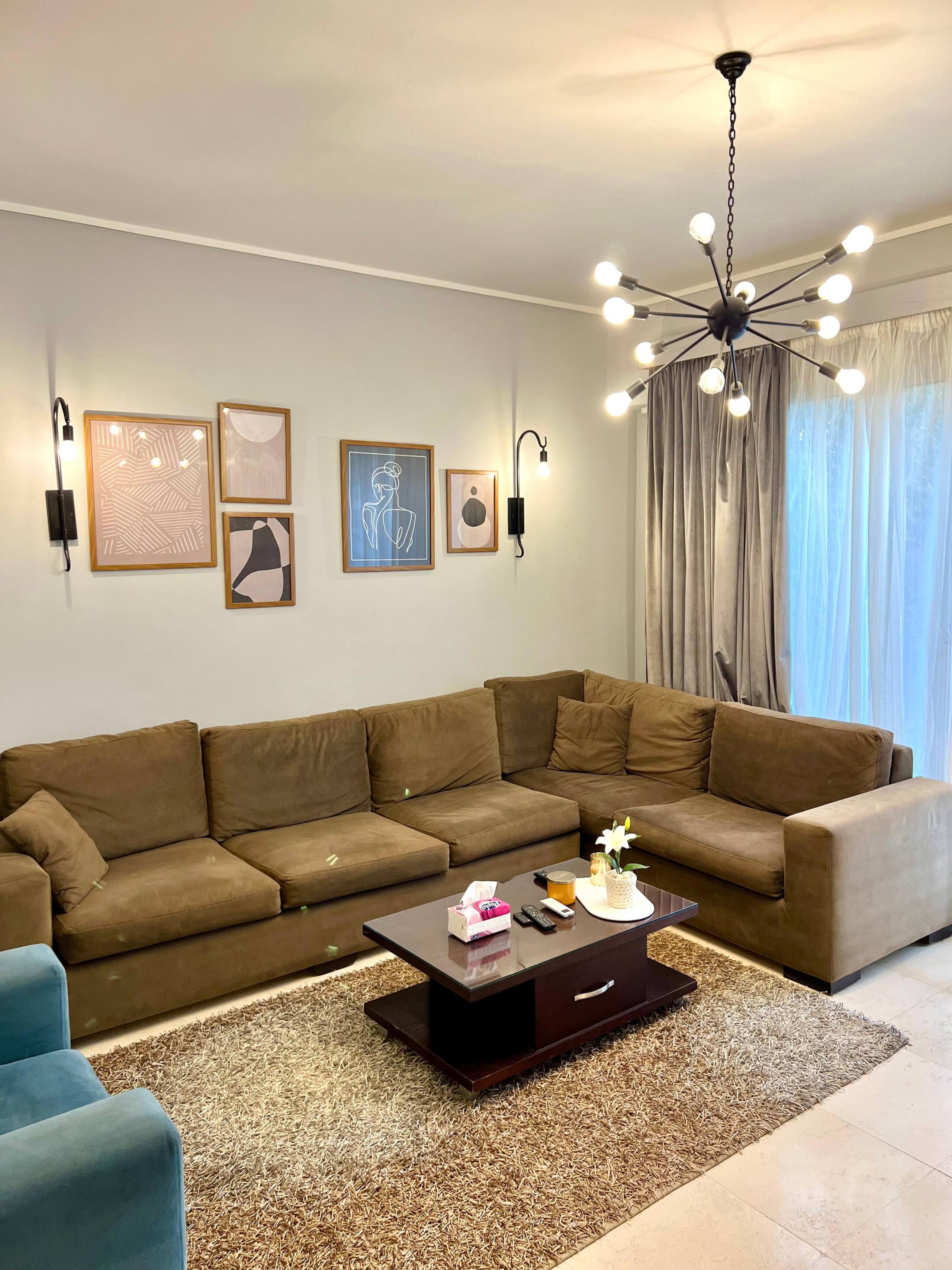 New Cairo Quite 1-bed w/ Garden - Palm Hills *PR* — Living Room in New Cairo, Egypt — photo 3