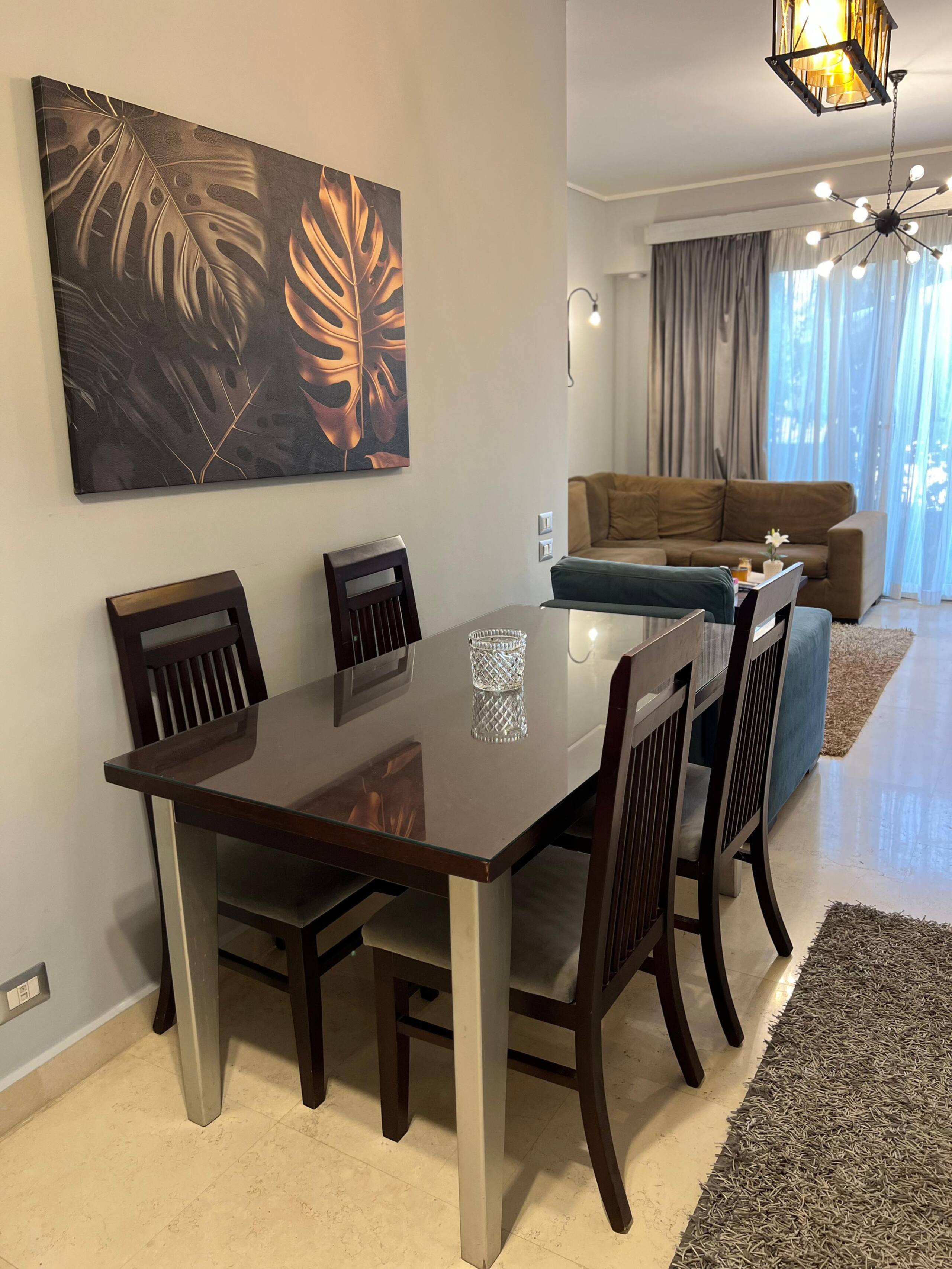 New Cairo Quite 1-bed w/ Garden - Palm Hills *PR* — Dining Area in New Cairo, Egypt — photo 3