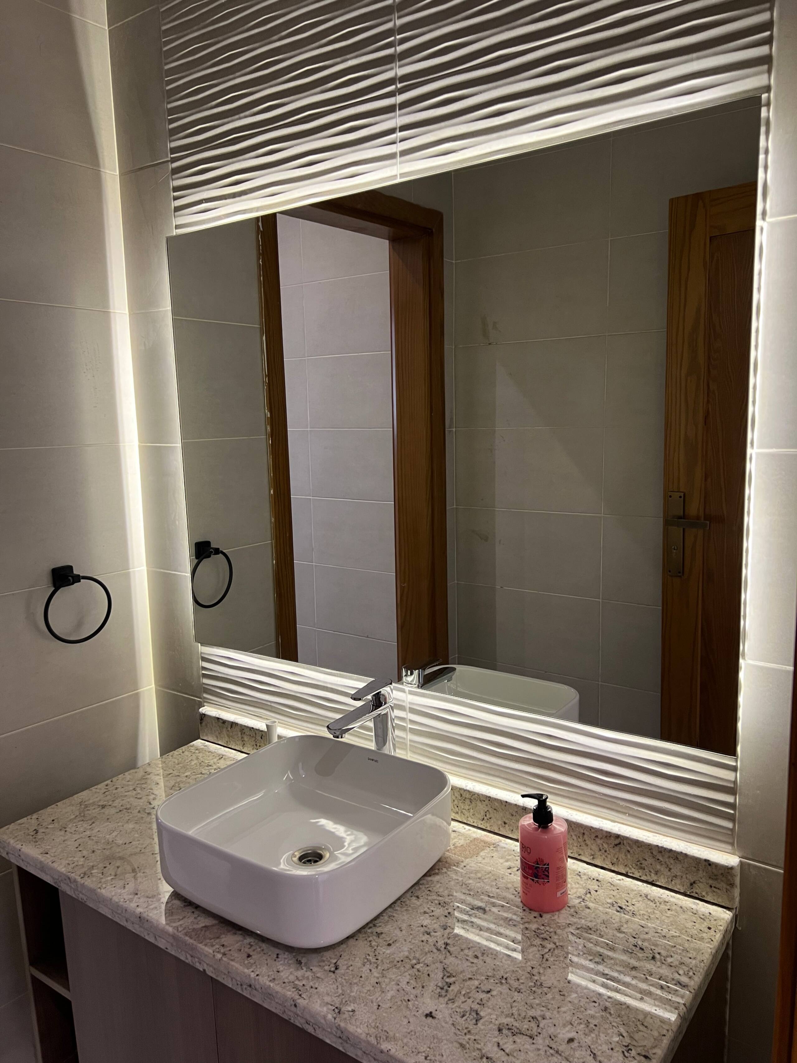 Cozy sunlit studio new furniture close 90 street — Full bathroom 1 in Second New Cairo, Egypt