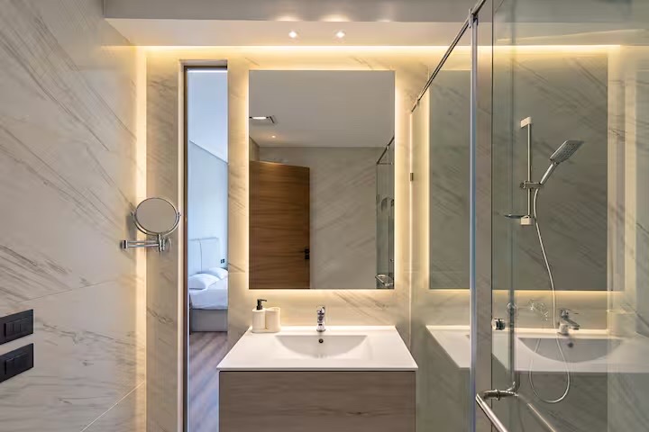 The Signature 4BR+Maid room | Garden&Pool View |SP — Full bathroom 1 in Cairo, Egypt, Egypt — photo 3