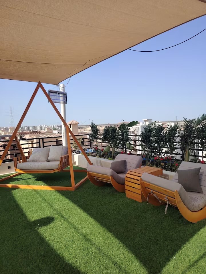 Modern 3BR near Mall of Arabia | 200m² /5 — Backyard in Giza, Egypt, Egypt — photo 2