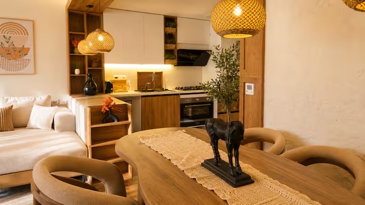 Luxury Boho 3BR Retreat Near Waterway & CFC /8 — Dining Area in Cairo, Egypt, Egypt — photo 2