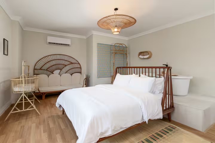 Saray Pyramids & GEM View | with Hot Tub — Bedroom 1 in Giza, Egypt, Egypt