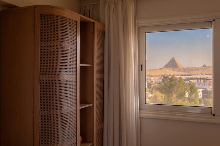 Pyramids & GEM View | 2BR | Self Check-in — Bedroom 1 in Giza, Egypt, Egypt — photo 2