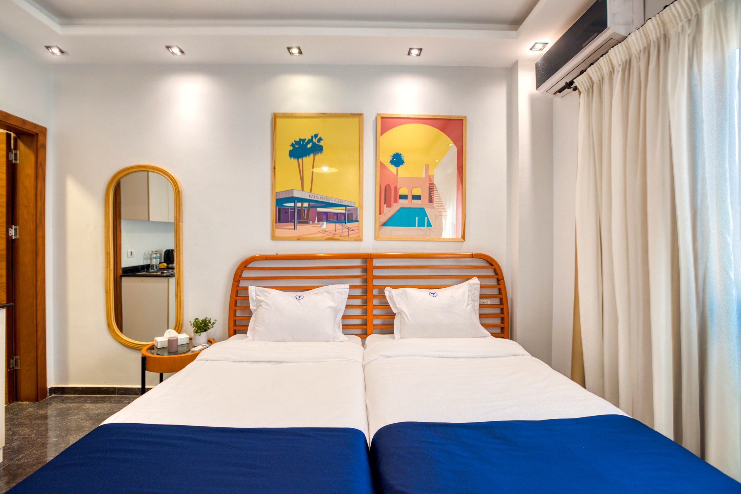 Travelholic Compact Twin Studio near AUC | AUC 301 — Bedroom 1 in Travelholic AUC Residence. Unit 301., Egypt