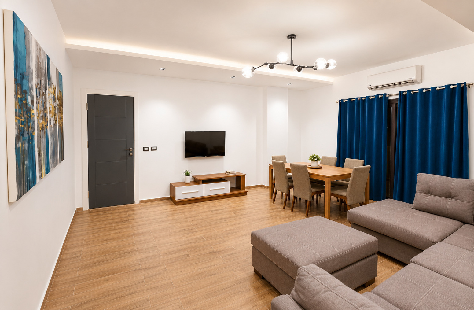 Travelholic Standard 1BR Apartment near CFC | South Academy 203 — Living Room in Travelholic New Cairo Residence. Unit 203., Egypt — photo 3