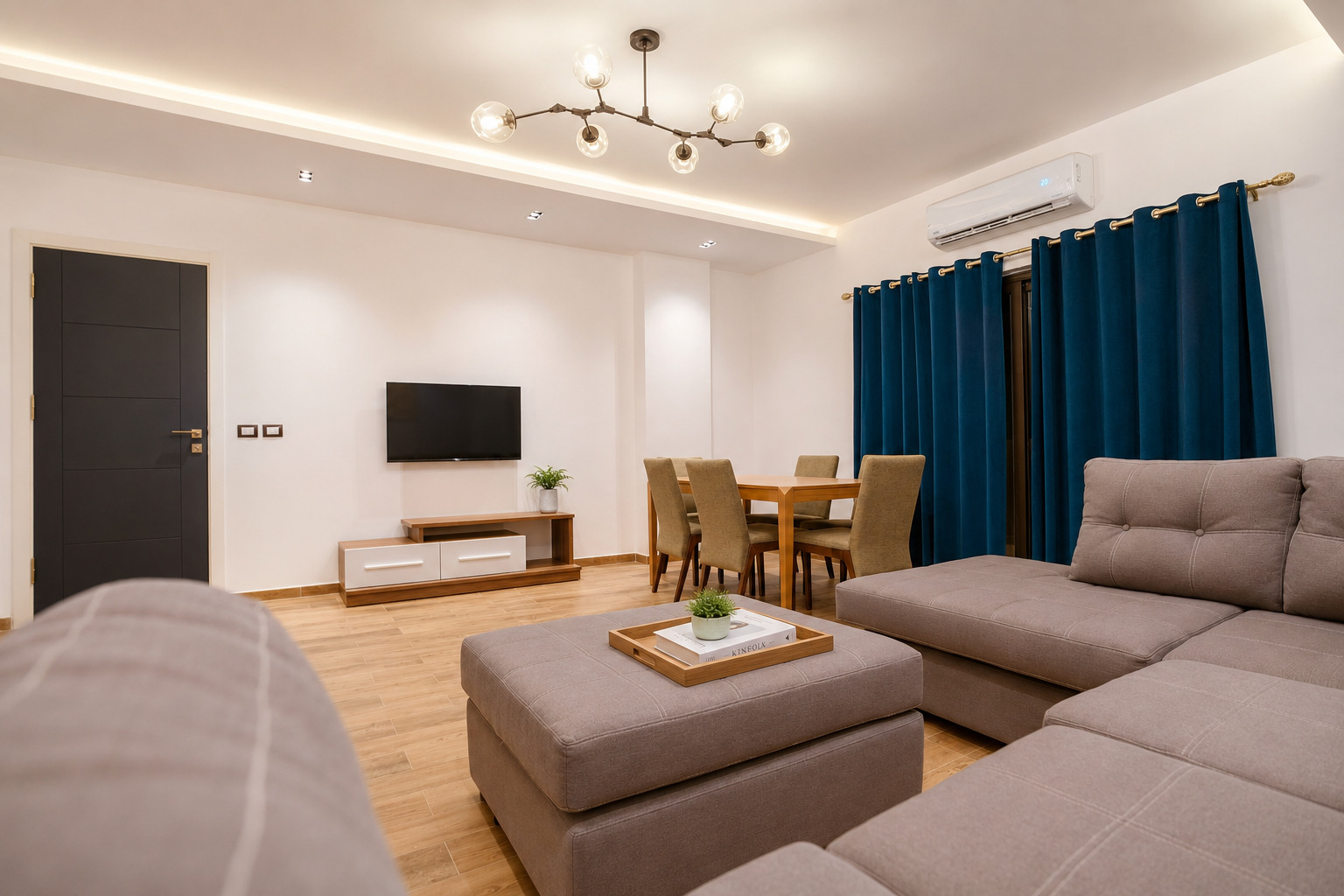 Travelholic Standard 1BR Apartment near CFC | South Academy 203 — Dining Area in Travelholic New Cairo Residence. Unit 203., Egypt