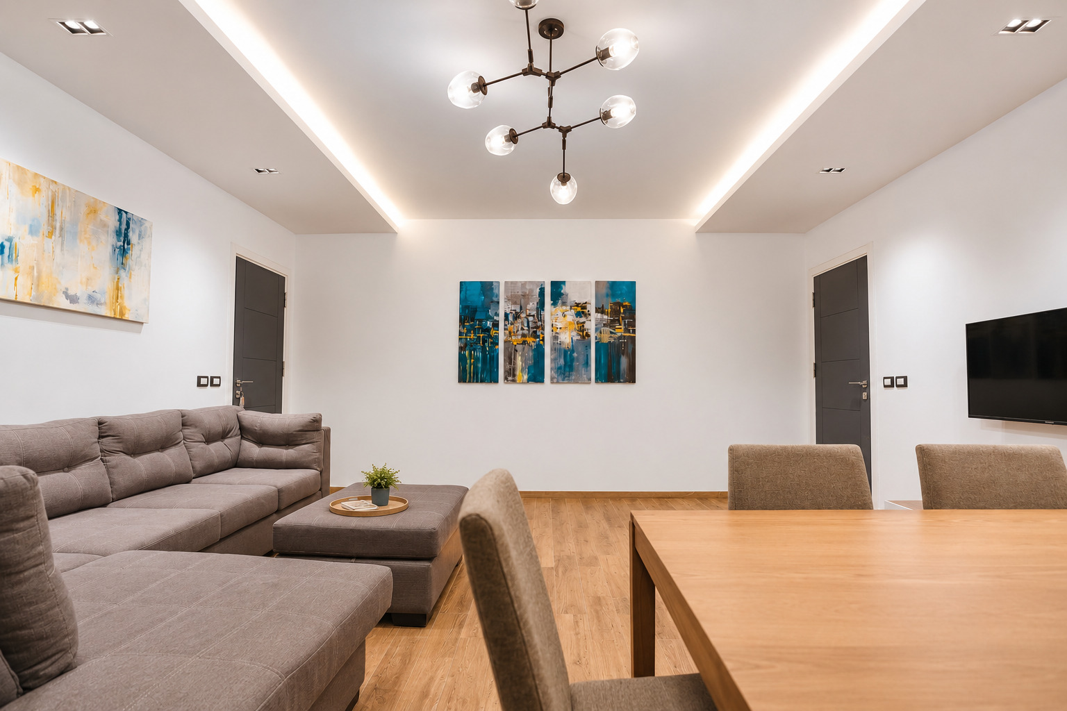 Travelholic Standard 1BR Apartment near CFC | South Academy 203 — Dining Area in Travelholic New Cairo Residence. Unit 203., Egypt — photo 3
