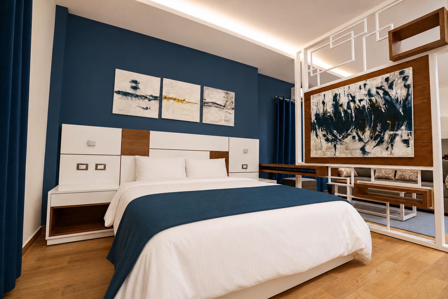 Travelholic Standard 1BR Apartment near CFC | South Academy 303 — Bedroom 1 in Travelholic New Cairo Residence. Unit 303., Egypt — photo 2