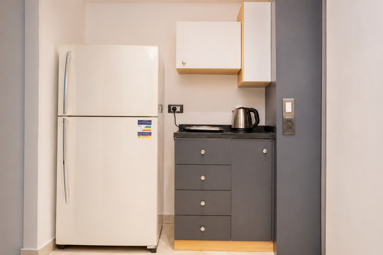 Travelholic Solo Studio near CFC | South Academy 401 — Full Kitchen in Travelholic New Cairo Residence. Unit 401., Egypt