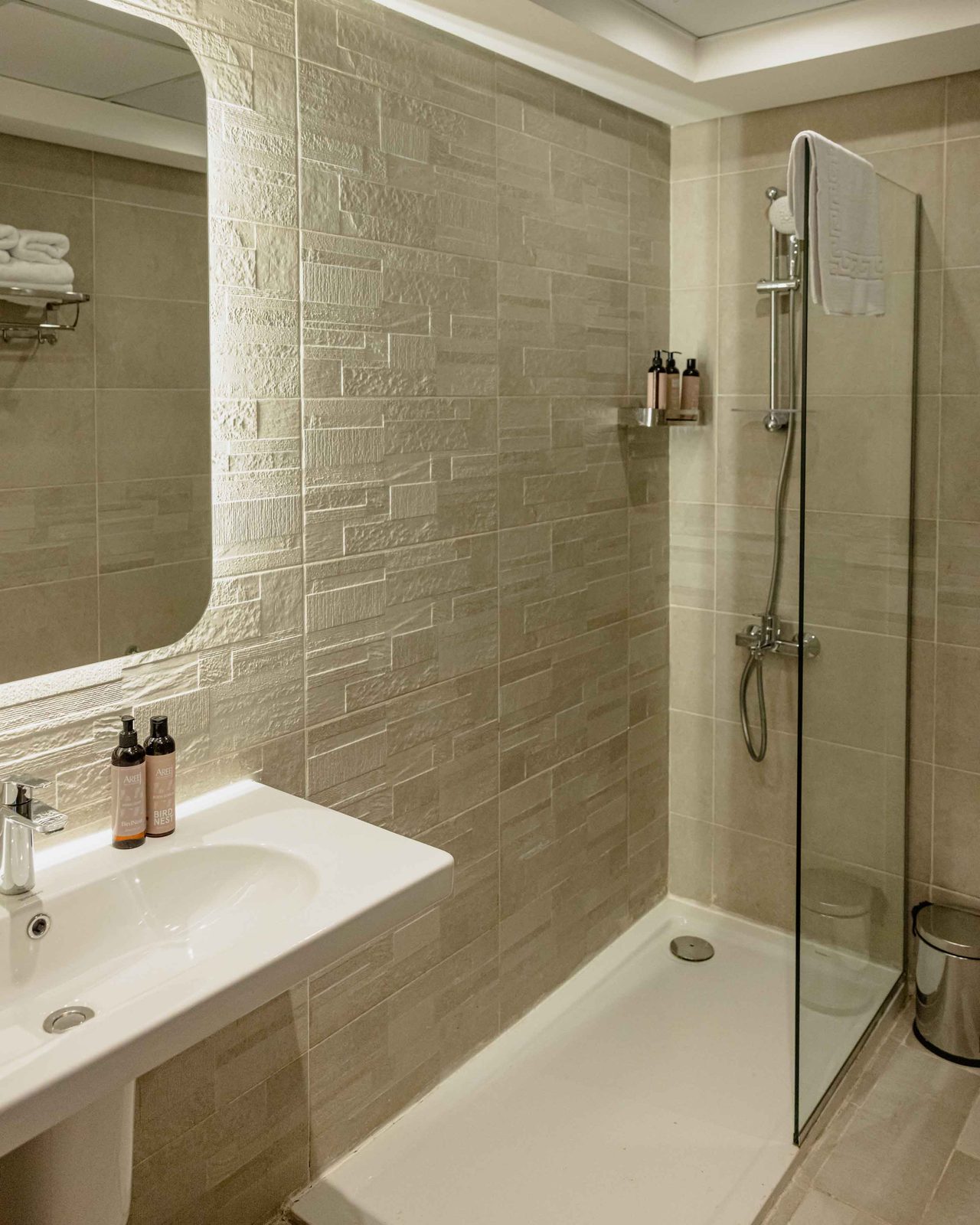 Charming 3BR Apartment – City View – CFC — Full bathroom 1 in Aura, Cairo Festival City, Egypt