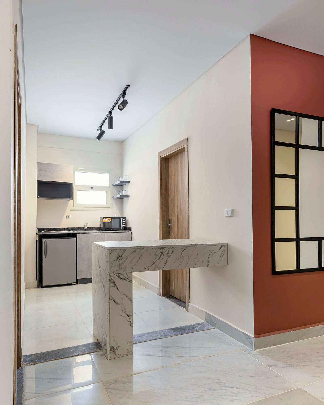 Travelholic Boho Garden 2BR Apartment | 90 Residence 103 — Full Kitchen in Travelholic 90st Residence. Unit 103., Egypt