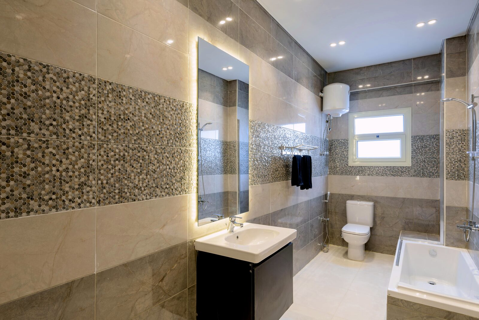 Travelholic Greenish 1BR Apartment | 90 Residence 204 — Full bathroom 1 in Travelholic 90st Residence. Unit 204., Egypt — photo 2