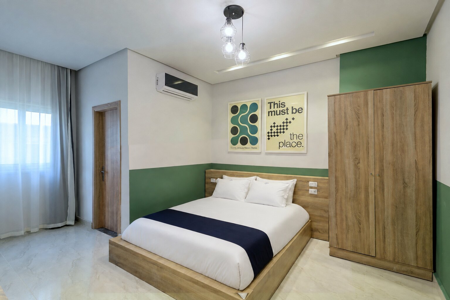 Travelholic Greenish 1BR Apartment | 90 Residence 301 — Bedroom 1 in Travelholic 90st Residence. Unit 301., Egypt — photo 2