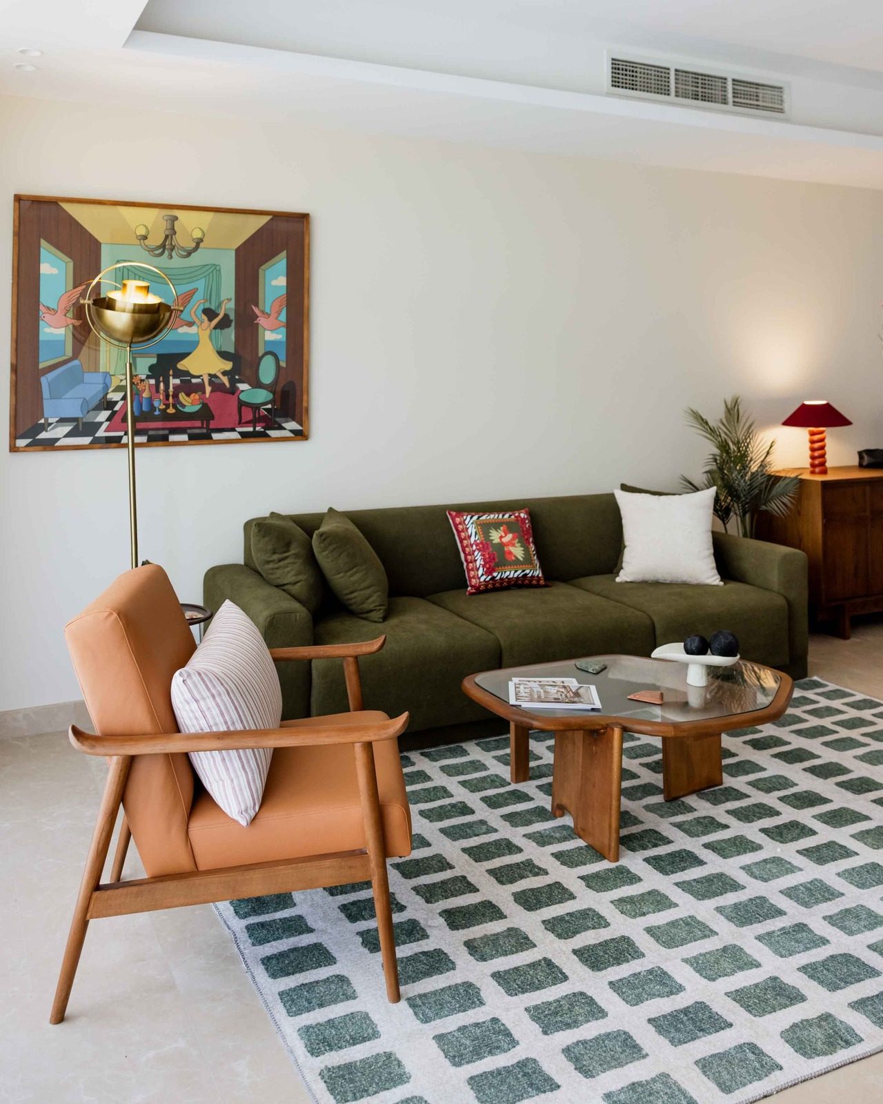 Cozy 3BR Apartment – City View – CFC — Living Room in Aura, Cairo Festival City, Egypt