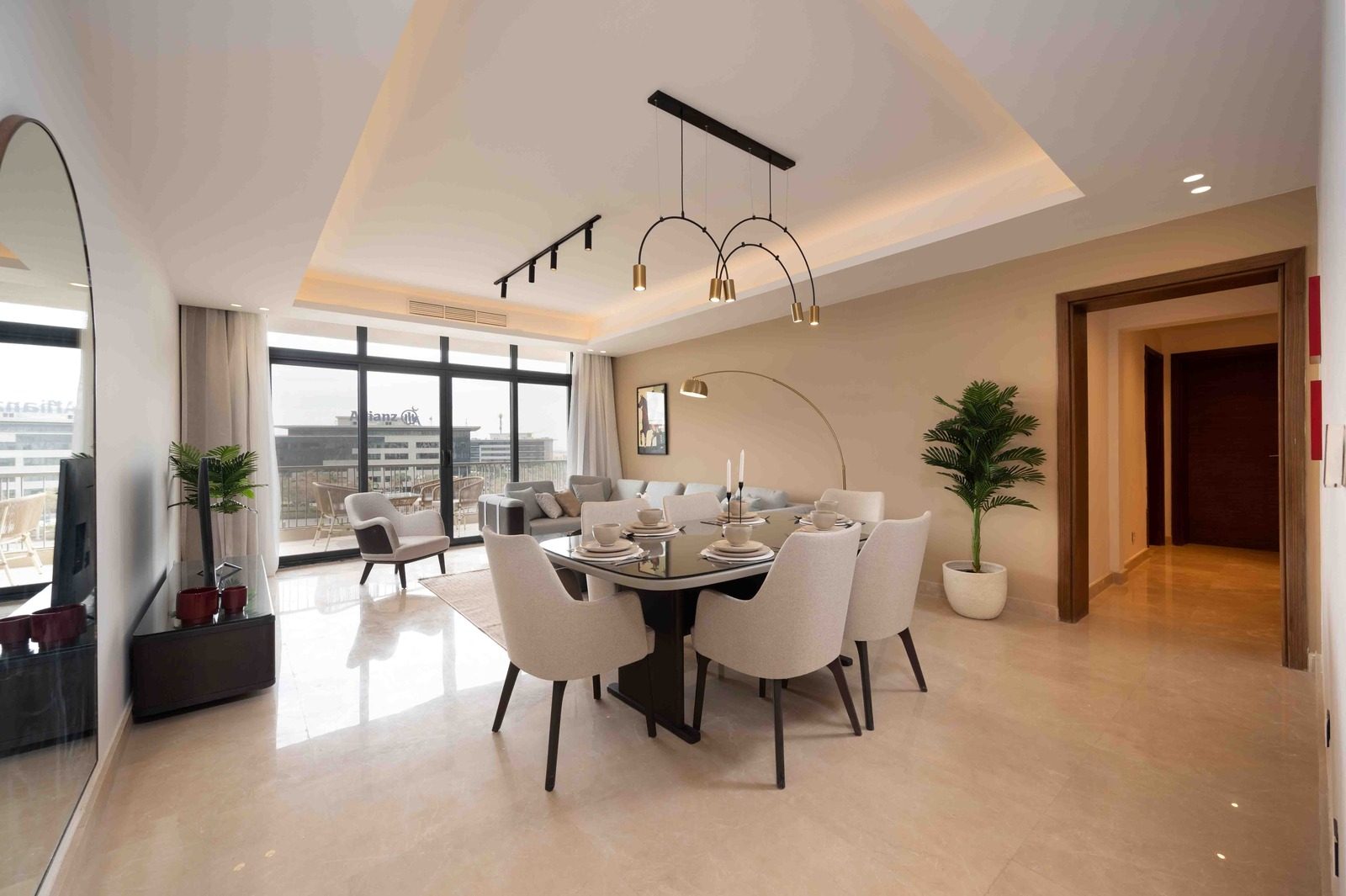 Timeless 2BR Apartment – City View – CFC — Living Room in Aura, Cairo Festival City, Egypt