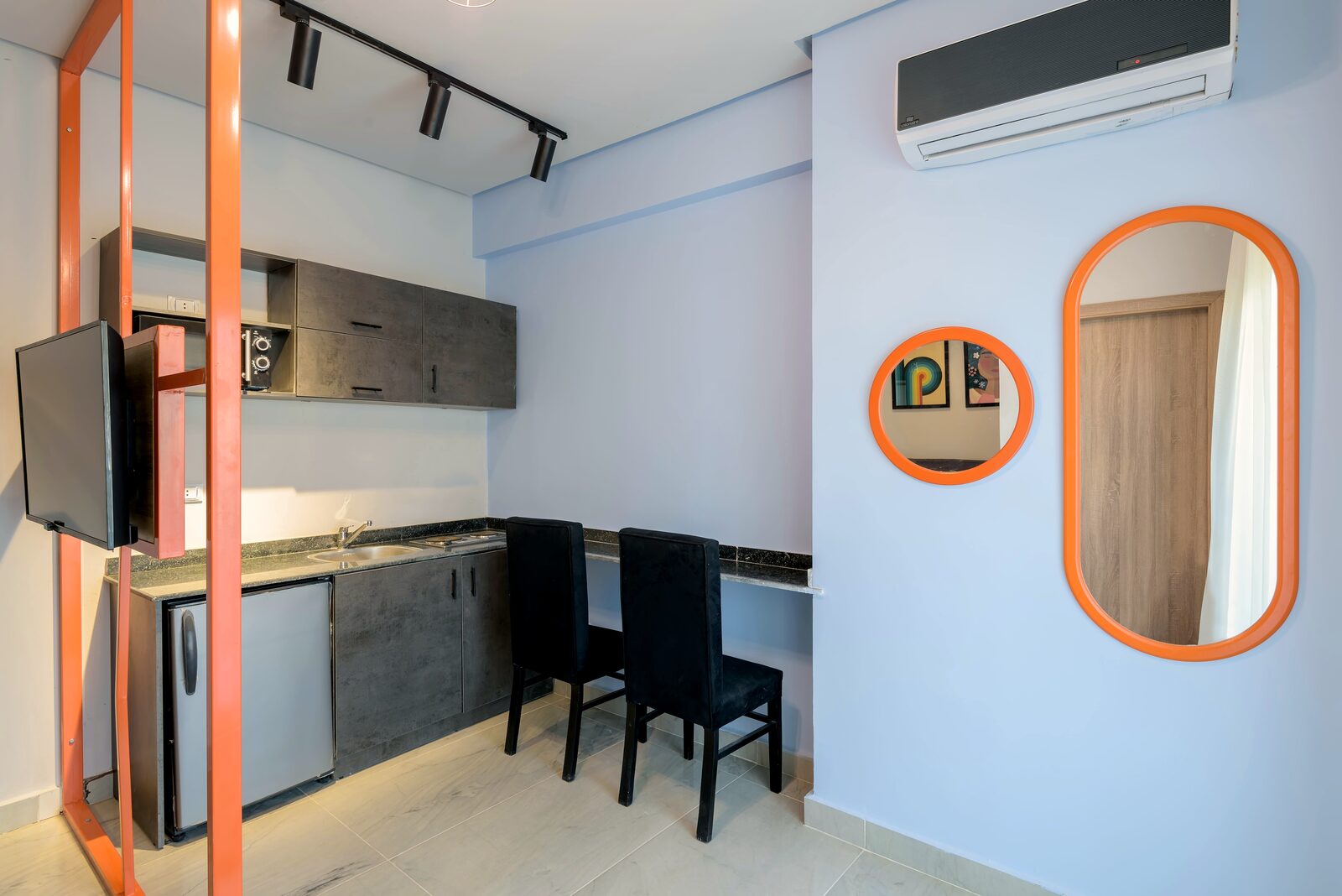 Travelholic Colorful Studio with Balcony | 90 Residence 405 — Full Kitchen in Travelholic 90st Residence. Unit 405., Egypt