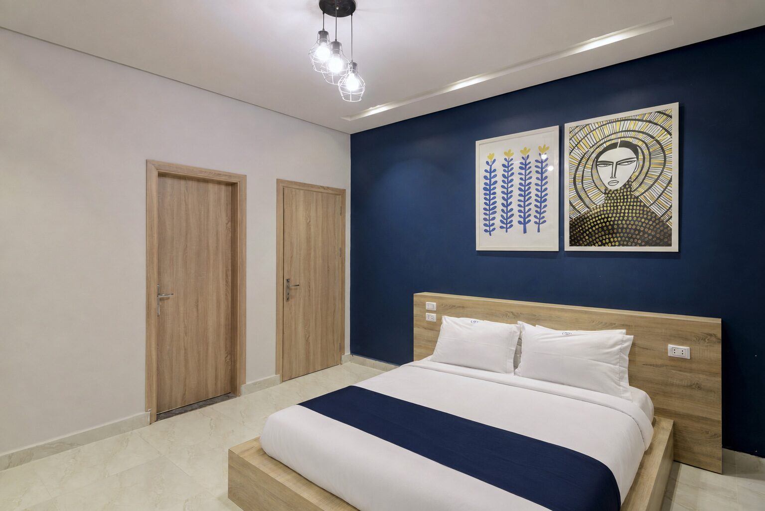 Travelholic Blue & White 2BR Apartment | 90 Residence 206 — Bedroom 1 in Travelholic 90st Residence. Unit 206., Egypt — photo 2