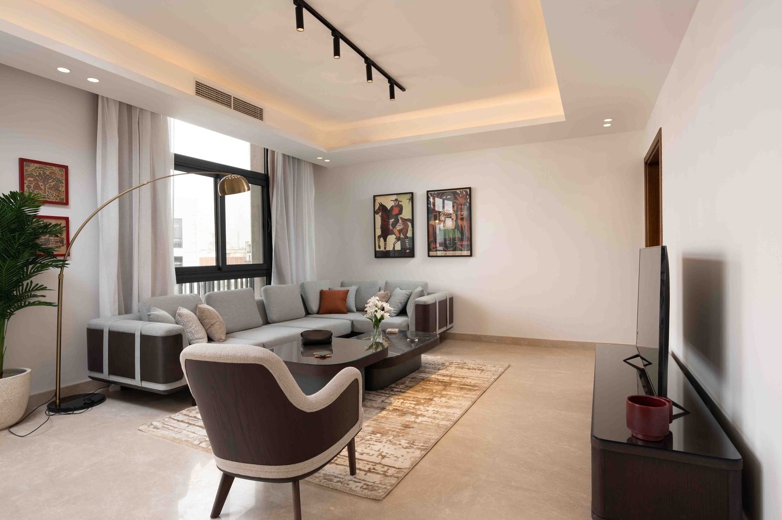 Tranquil 1BR Apartment – City View – CFC — Living Room in Aura, Cairo Festival City, Egypt — photo 3