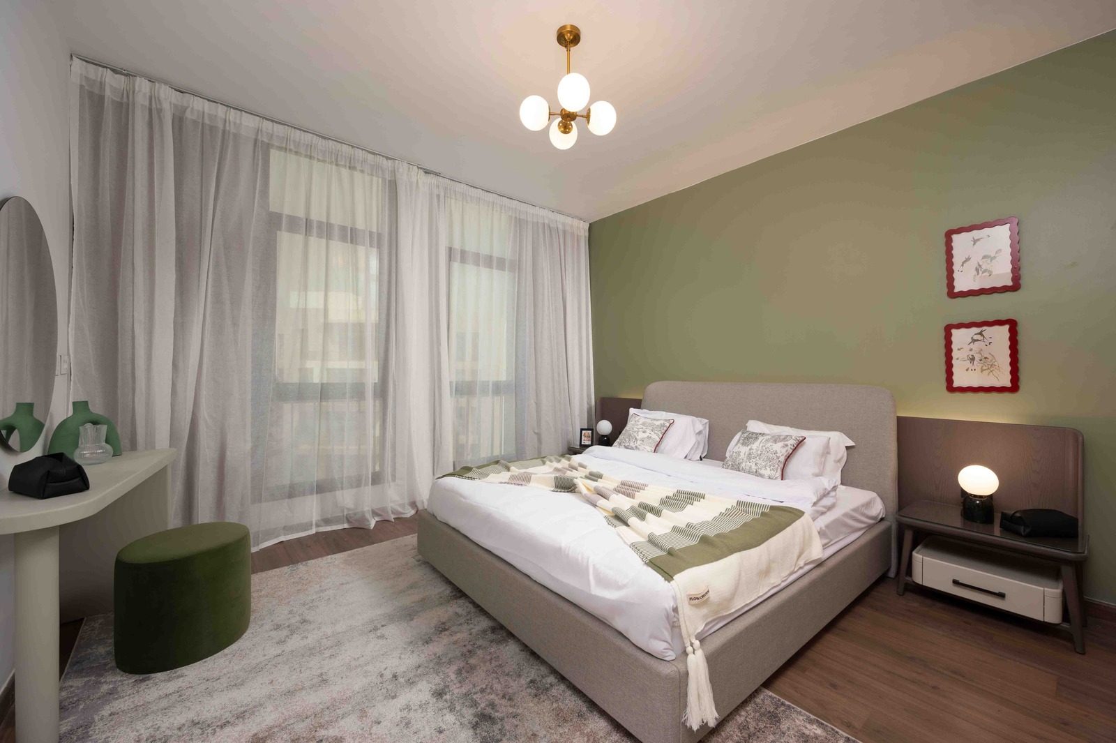 Tranquil 1BR Apartment – City View – CFC — Bedroom 1 in Aura, Cairo Festival City, Egypt