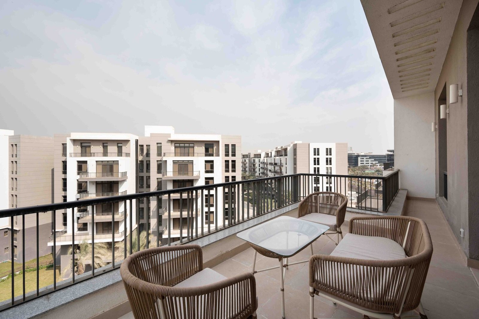 Tranquil 1BR Apartment – City View – CFC — Balcony in Aura, Cairo Festival City, Egypt — photo 2