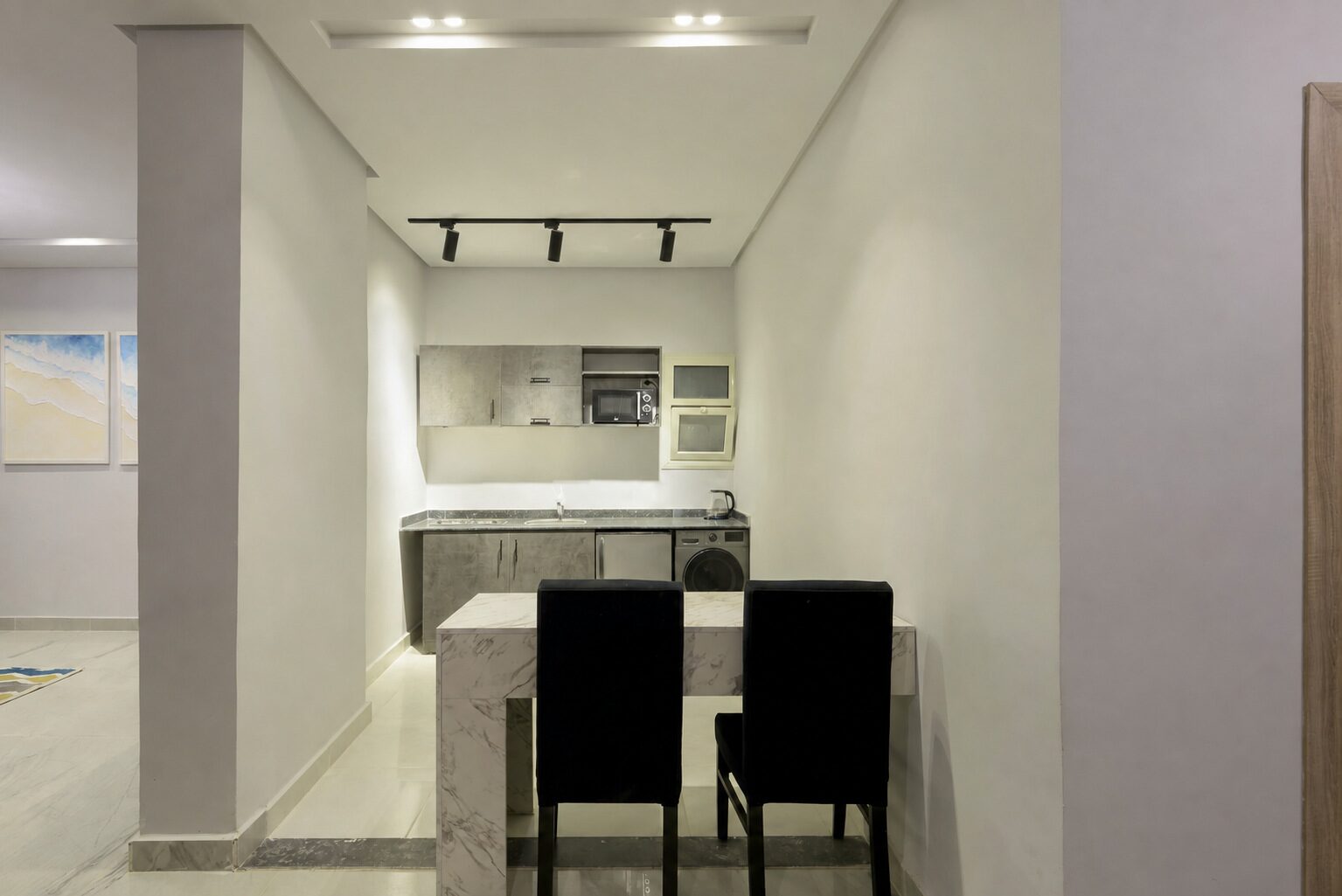 Travelholic Blue & White 2BR Apartment | 90 Residence 406 — Full Kitchen in Travelholic 90st Residence. Unit 406., Egypt