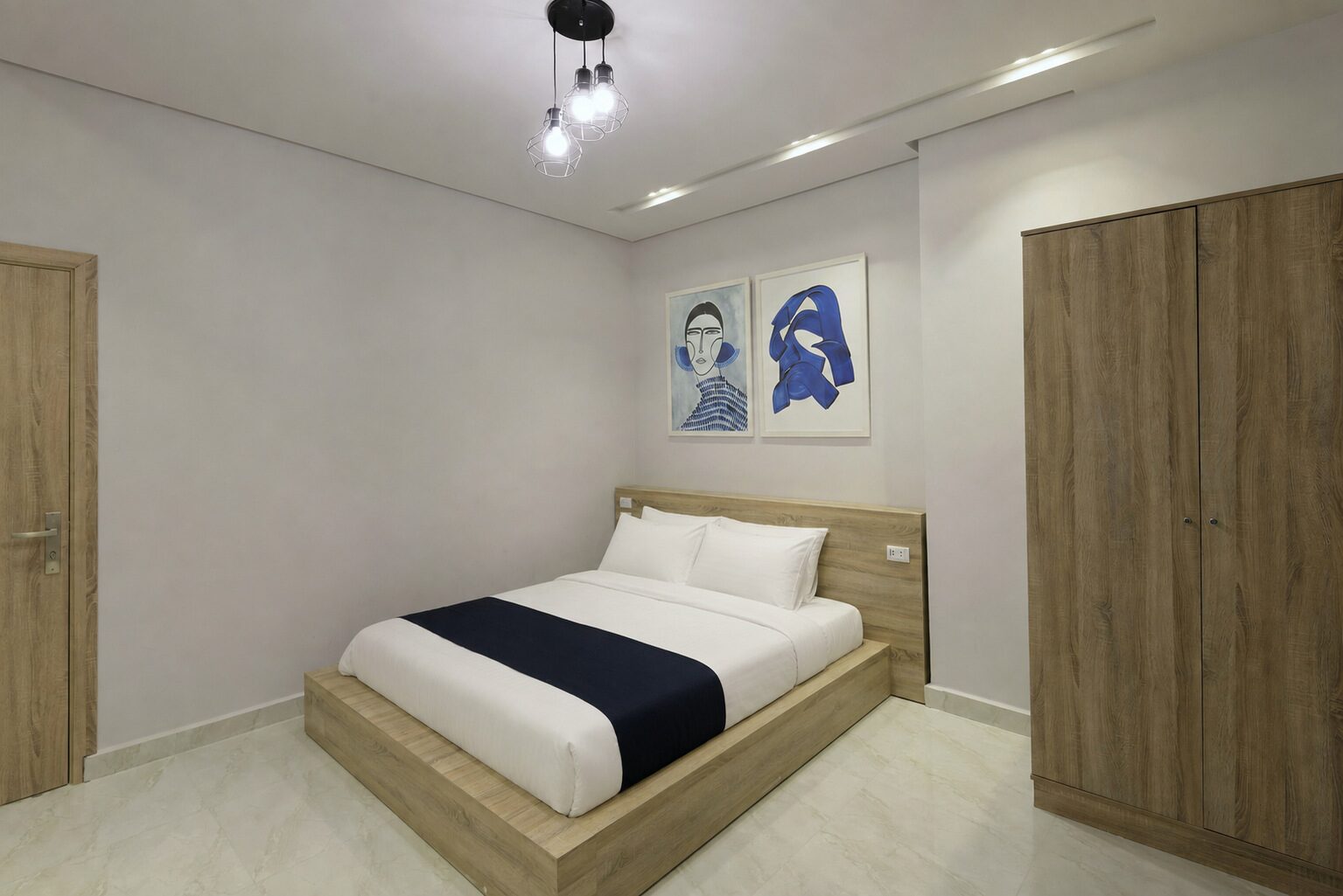 Travelholic Blue & White 2BR Apartment | 90 Residence 406 — Bedroom 2 in Travelholic 90st Residence. Unit 406., Egypt — photo 2