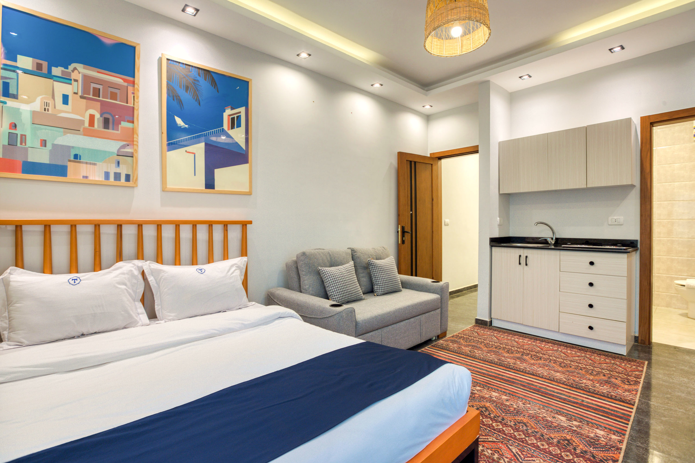 Travelholic Vista 3BR Apartment near AUC | AUC 101 — Bedroom 3 in Travelholic AUC Residence. Unit 101., Egypt