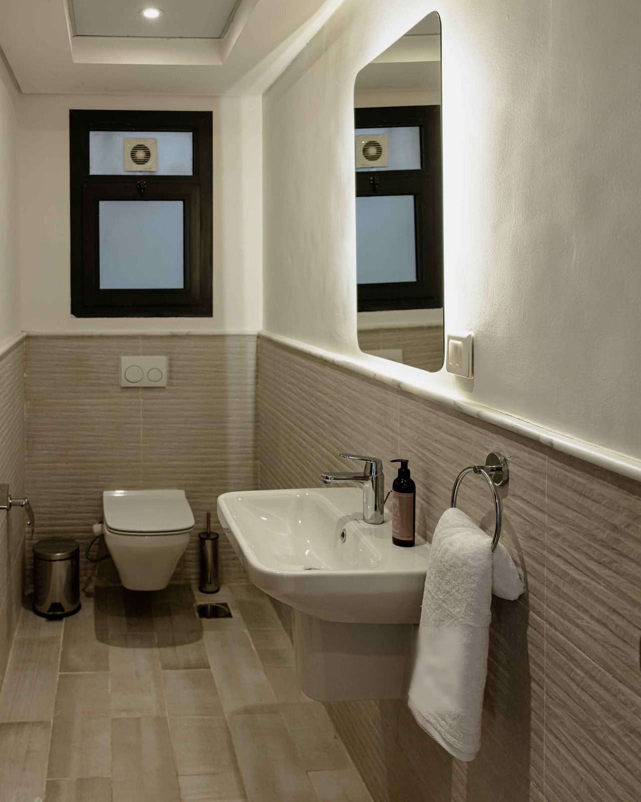 Sleek 2BR Apartment – City View – CFC — Full bathroom 2 in Aura, Cairo Festival City, Egypt